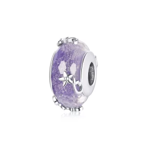 (imagen para) Charm de Flor de Plata al Estilo Pandora - SCC1797