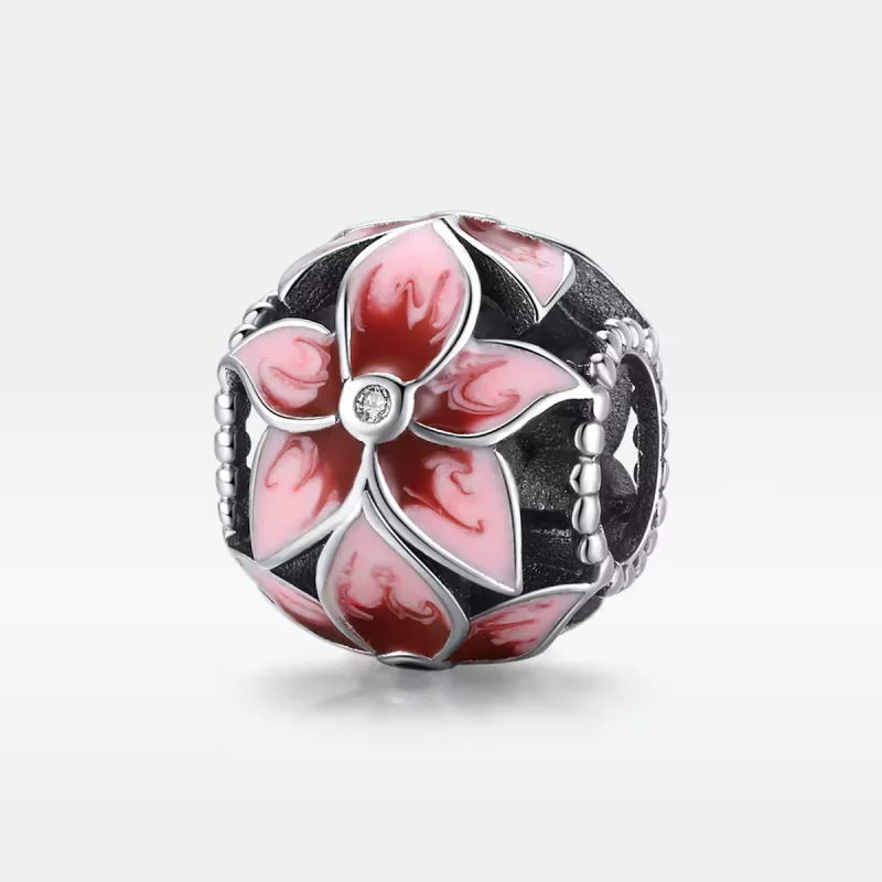 (imagen para) Charm de flor floreciente de estilo Pandora en plata - SCC1707 - Ver 5