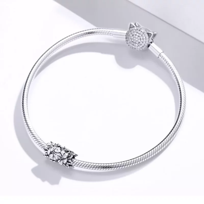 (imagen para) Charm de flores de verano en estilo Pandora de plata - SCC1488 - Ver 3