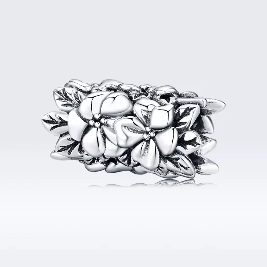 (imagen para) Charm de flores de verano en estilo Pandora de plata - SCC1488