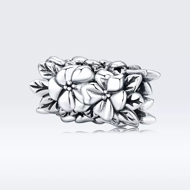 (imagen para) Charm de flores de verano en estilo Pandora de plata - SCC1488