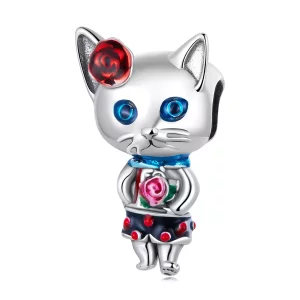 (imagen para) Charm de Gato Extraño al Estilo de Pandora - SCC2377