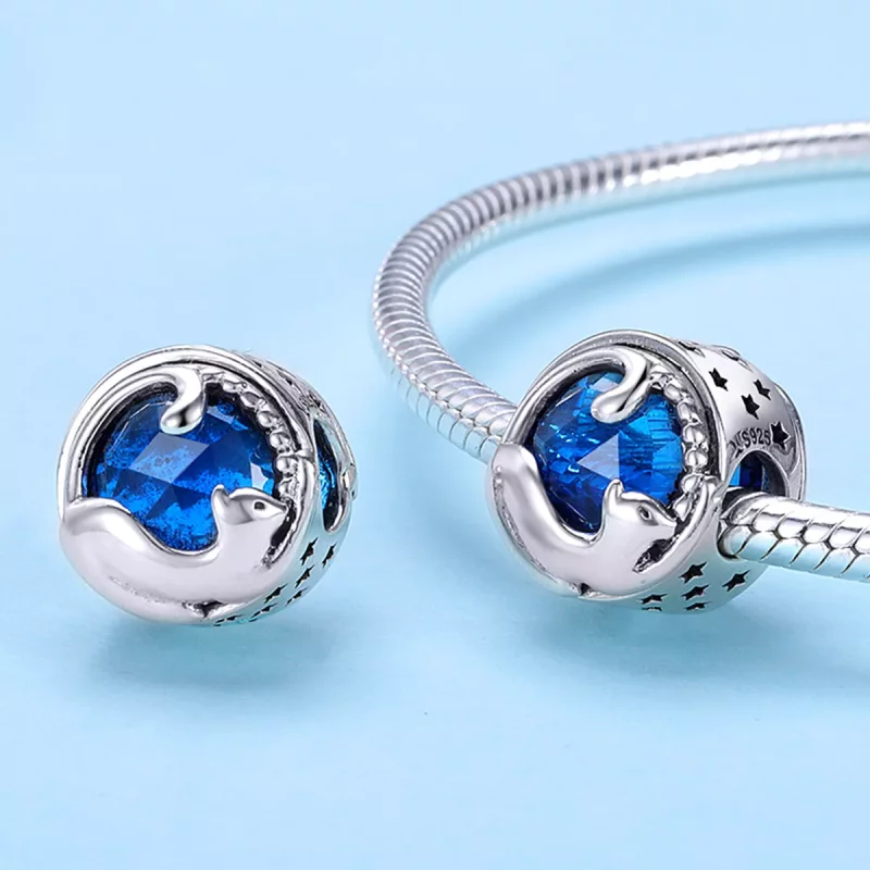 (imagen para) Charm de Gato Juguetón de Plata con Estilo Pandora - SCC708 - Ver 3