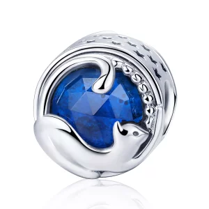 (imagen para) Charm de Gato Juguetón de Plata con Estilo Pandora - SCC708