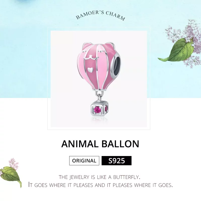 (imagen para) Charm de globo animal de plata al estilo de Pandora - SCC1378 - Ver 6