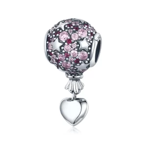 Charm de globo de confesión de plata estilo Pandora - SCC517 (imagen para) Charm de globo de confesión de plata estilo Pandora - SCC517