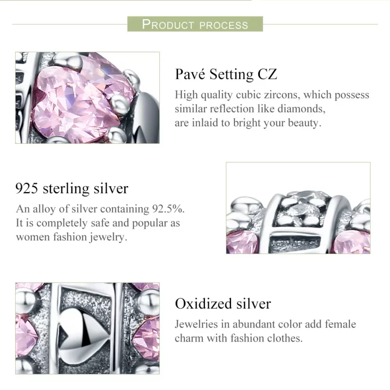(imagen para) Charm de Gran Amor en Plata Estilo Pandora - SCC580 - Ver 8