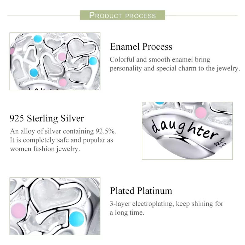 (imagen para) Charm de hija de plata con estilo Pandora - SCC1152 - Ver 4
