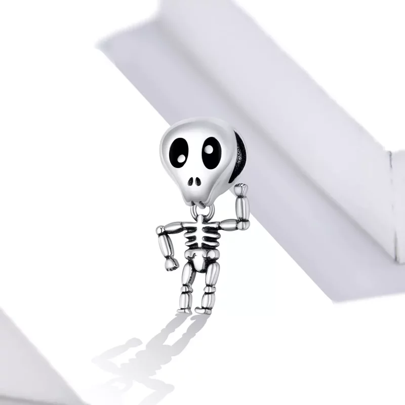 (imagen para) Charm de Hombre Calavera de Halloween de Plata Estilo Pandora - SCC1617 - Ver 2