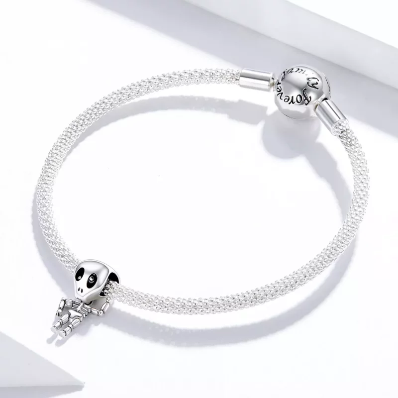 (imagen para) Charm de Hombre Calavera de Halloween de Plata Estilo Pandora - SCC1617 - Ver 3