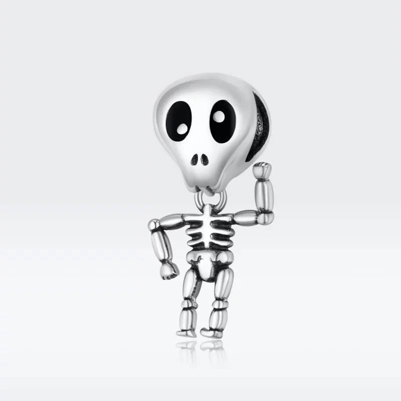 (imagen para) Charm de Hombre Calavera de Halloween de Plata Estilo Pandora - SCC1617 - Ver 5