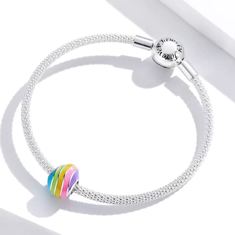 (imagen para) Charm de Huevo de Pascua en Plata Estilo Pandora - BSC223 - Ver 3