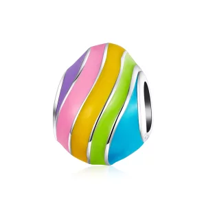 (imagen para) Charm de Huevo de Pascua en Plata Estilo Pandora - BSC223