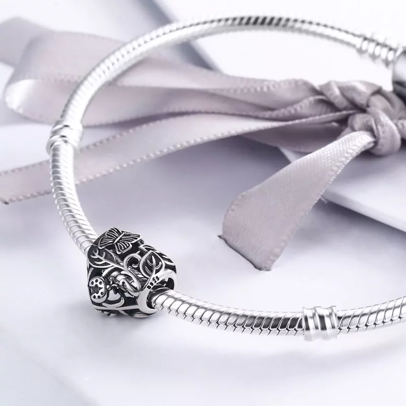 (imagen para) Charm de jardín de plata estilo Pandora con diseño de lluvia - SCC155 - Ver 6