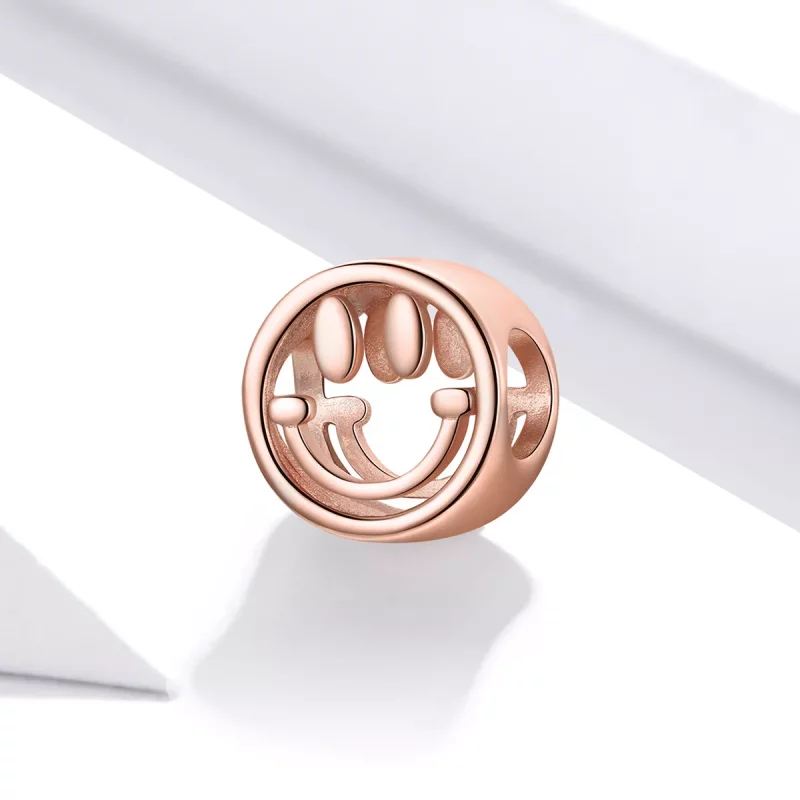 (imagen para) Charm de la suerte estilo Pandora en color oro rosa - SCC1787 - Ver 2