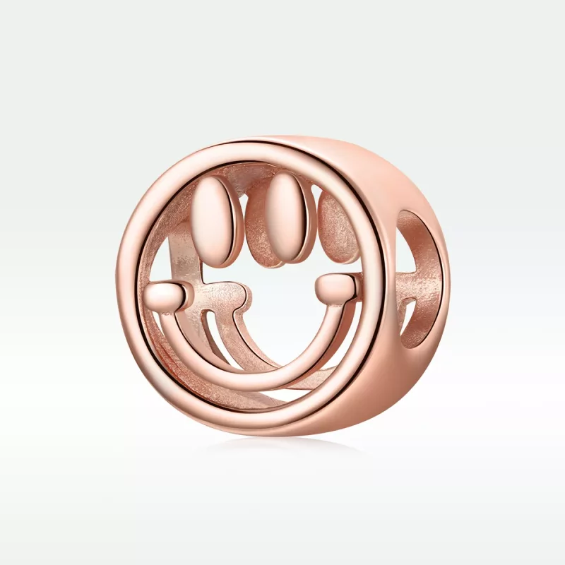 (imagen para) Charm de la suerte estilo Pandora en color oro rosa - SCC1787 - Ver 5