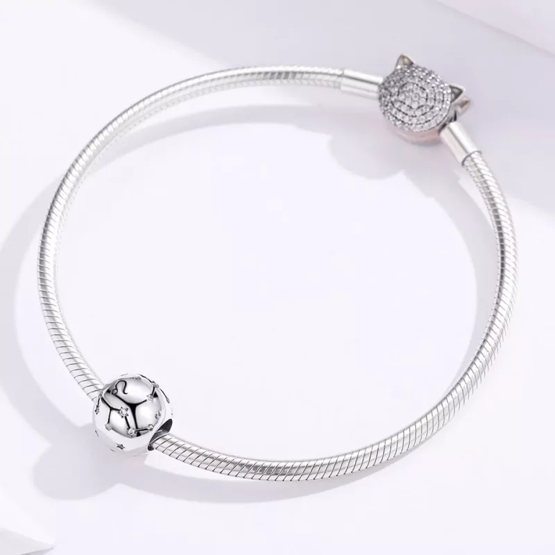 (imagen para) Charm de Leo en estilo Pandora plateado - SCC1218-5 - Ver 3