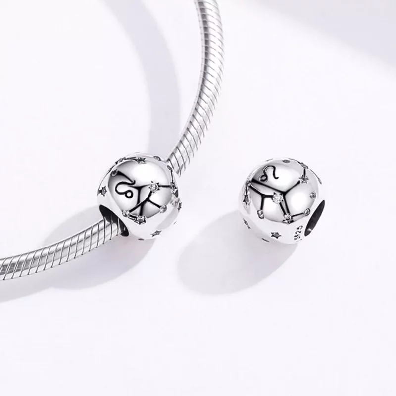 (imagen para) Charm de Leo en estilo Pandora plateado - SCC1218-5 - Ver 4