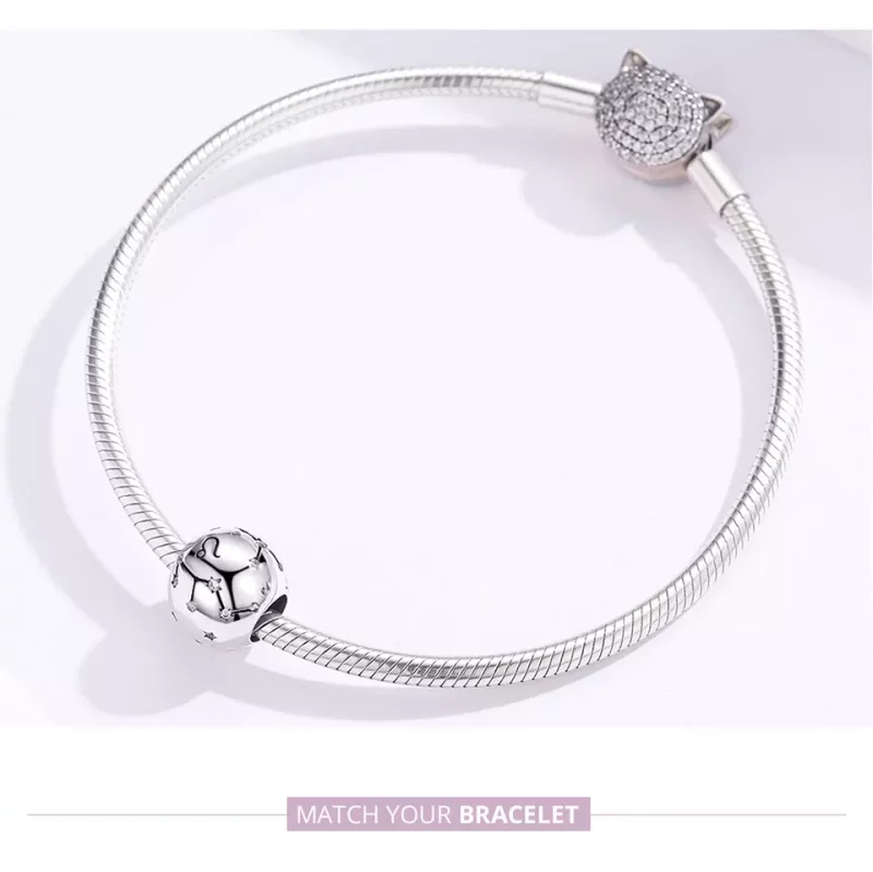(imagen para) Charm de Leo en estilo Pandora plateado - SCC1218-5 - Ver 5