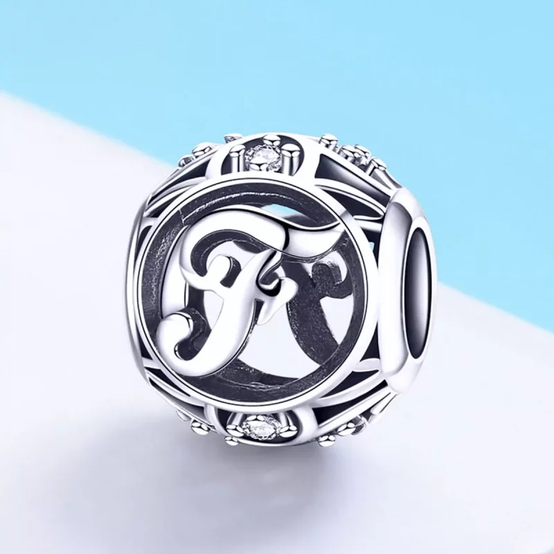 (imagen para) Charm de letra F estilo Pandora - SCC738-F - Ver 2