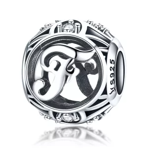 (imagen para) Charm de letra F estilo Pandora - SCC738-F