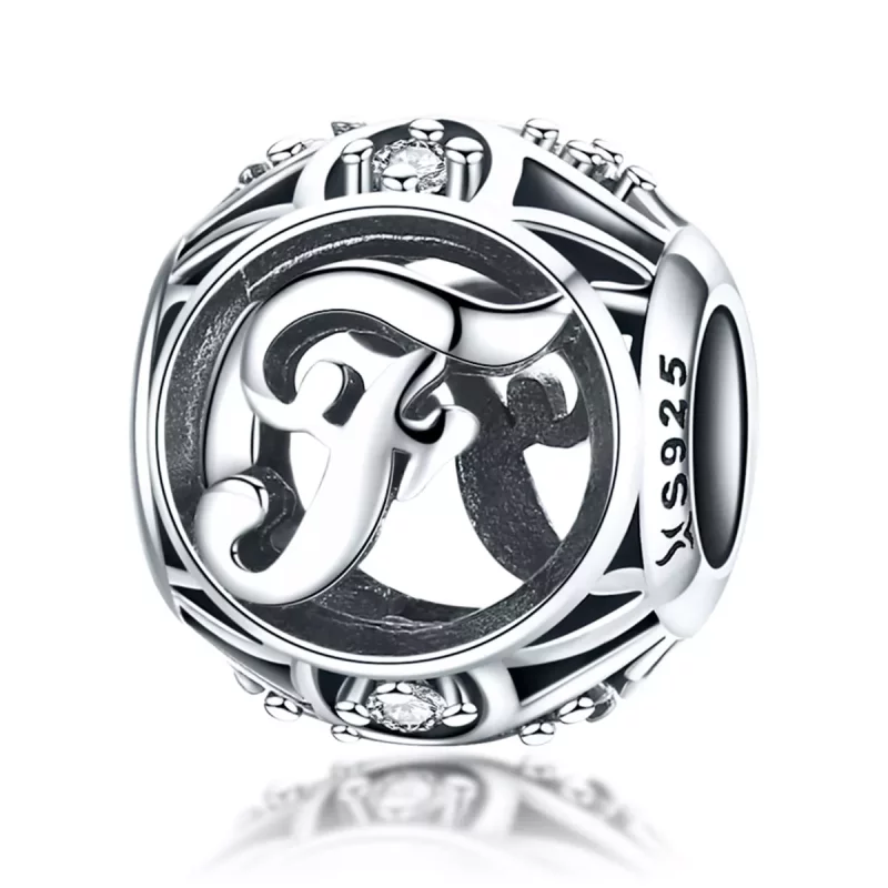 (imagen para) Charm de letra F estilo Pandora - SCC738-F