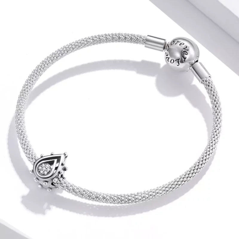 (imagen para) Charm de Lágrima de Plata al estilo Pandora - SCC1723 - Ver 3