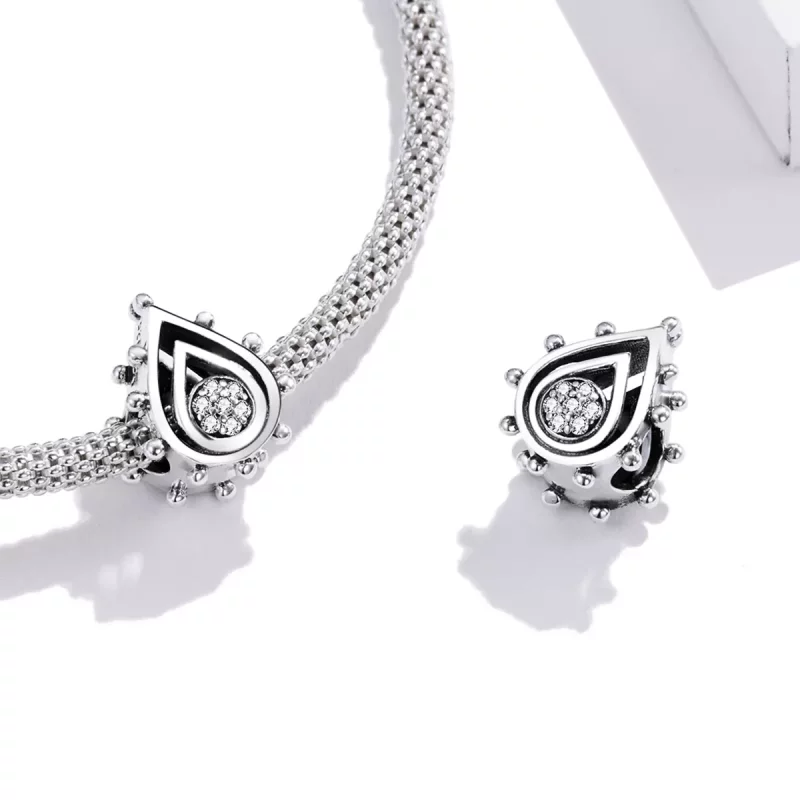 (imagen para) Charm de Lágrima de Plata al estilo Pandora - SCC1723 - Ver 4