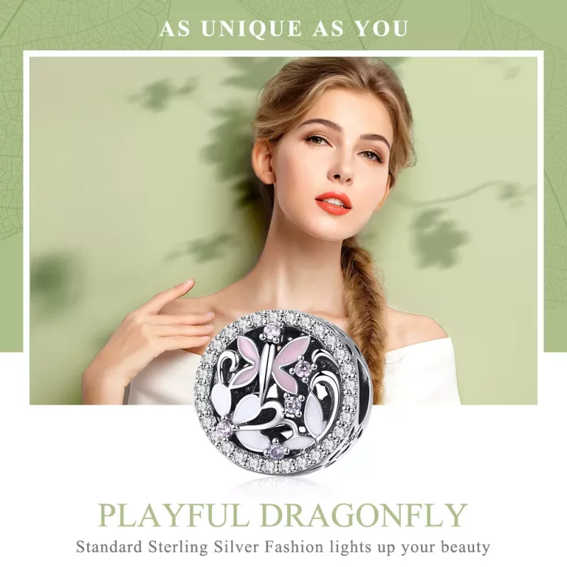 (imagen para) Charm de Libélula de Plata al Estilo Pandora - SCC757 - Ver 6