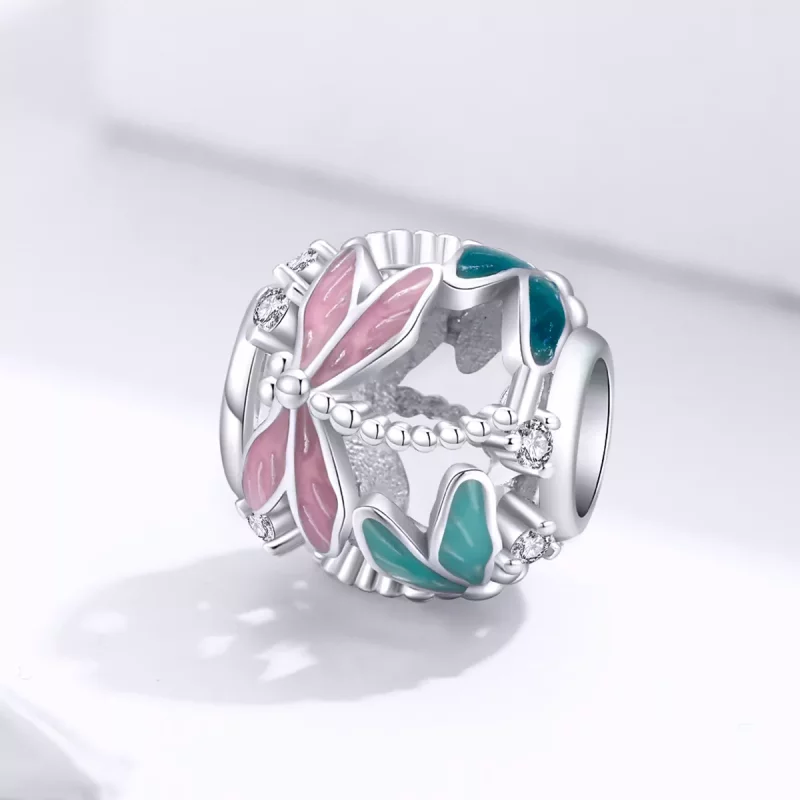 (imagen para) Charm de Libélula de Plata Estilo Pandora - BSC198 - Ver 2