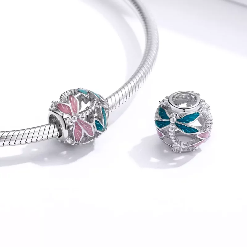 (imagen para) Charm de Libélula de Plata Estilo Pandora - BSC198 - Ver 4