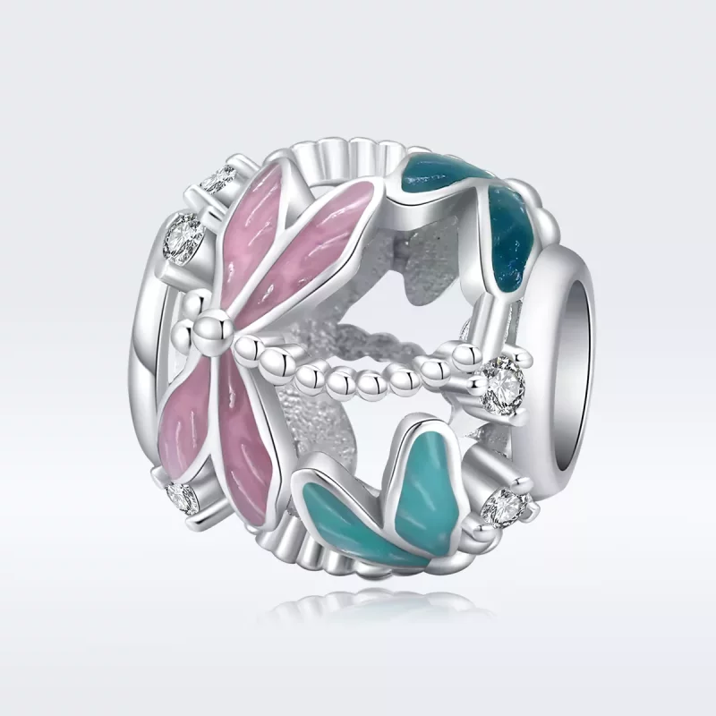 (imagen para) Charm de Libélula de Plata Estilo Pandora - BSC198 - Ver 5