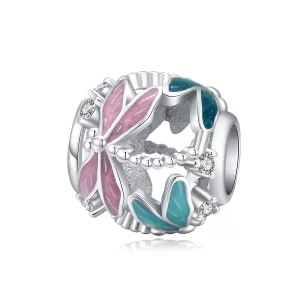(imagen para) Charm de Libélula de Plata Estilo Pandora - BSC198