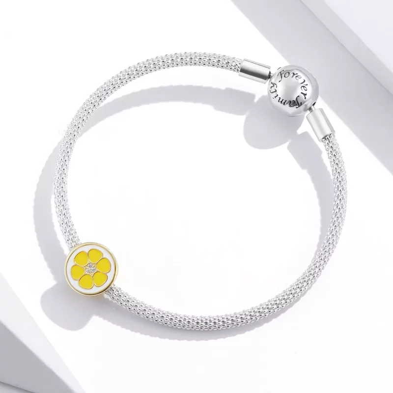 (imagen para) Charm de Limón Fresco en Estilo Pandora de Plata - SCC1590 - Ver 4