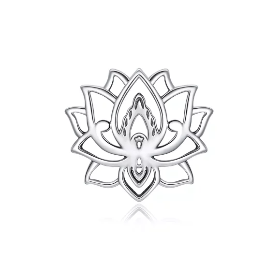 (imagen para) Charm de Loto en Flor de Estilo Pandora de Plata - SCC1724