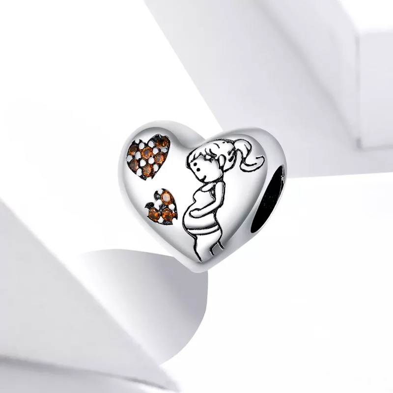 (imagen para) Charm de madre embarazada estilo Pandora en plata - SCC1589 - Ver 2