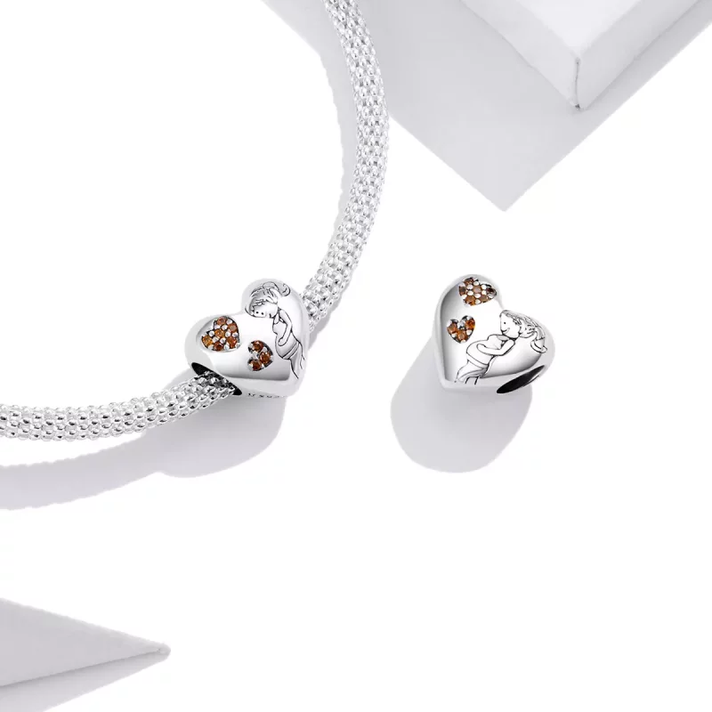 (imagen para) Charm de madre embarazada estilo Pandora en plata - SCC1589 - Ver 3