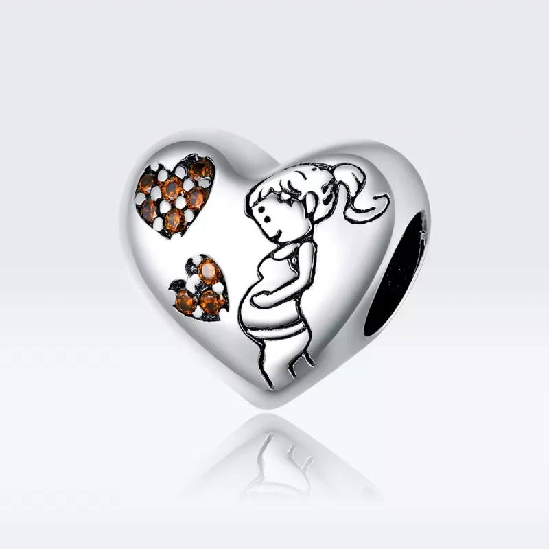 (imagen para) Charm de madre embarazada estilo Pandora en plata - SCC1589 - Ver 5