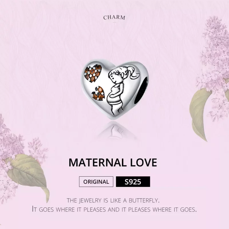 (imagen para) Charm de madre embarazada estilo Pandora en plata - SCC1589 - Ver 6