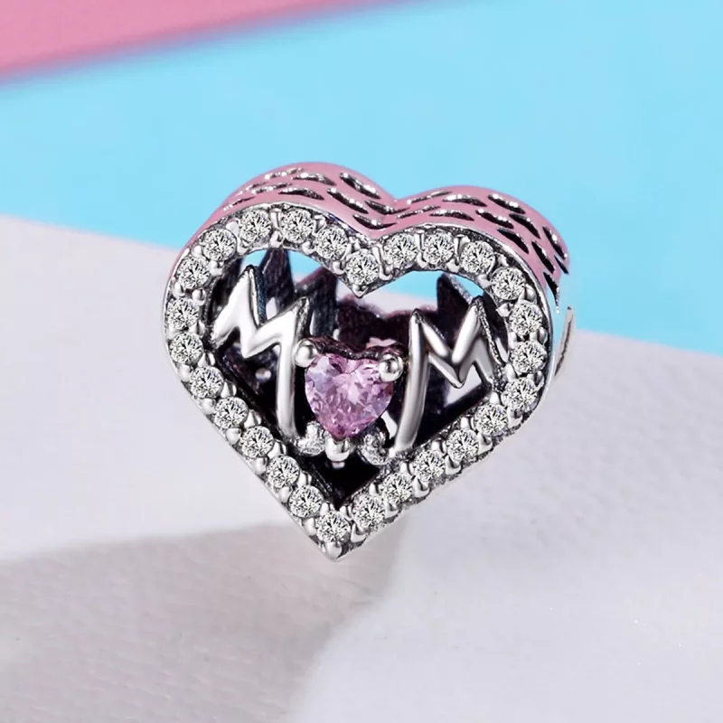 (imagen para) Charm de Mamá en Plata Estilo Pandora - SCC395 - Ver 3