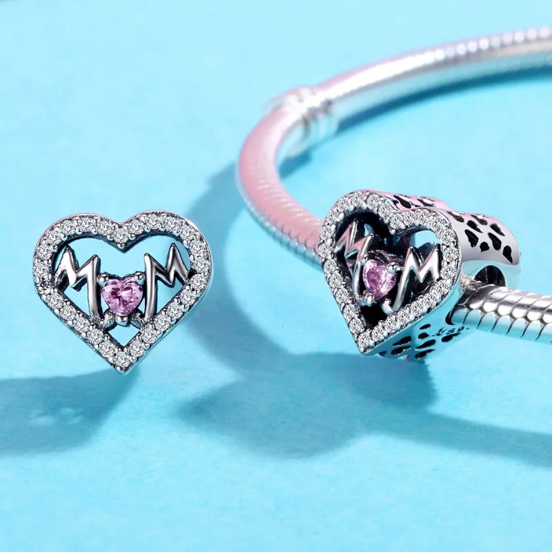 (imagen para) Charm de Mamá en Plata Estilo Pandora - SCC395 - Ver 4