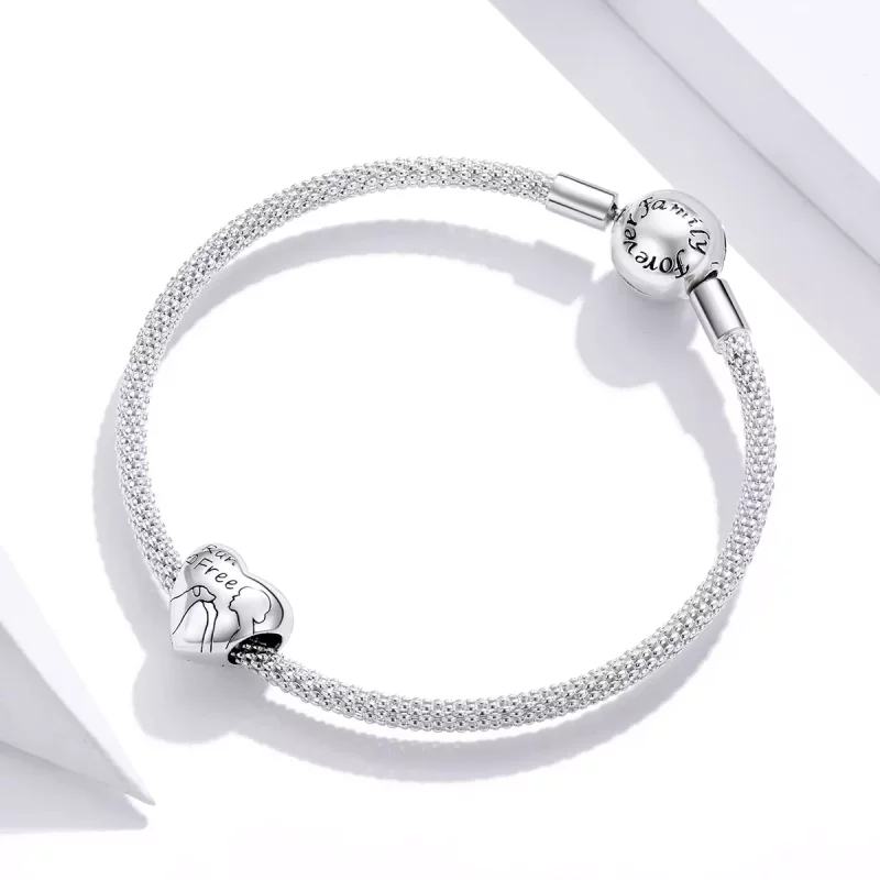 (imagen para) Charm de mamá perrita estilo Pandora en plata - SCC1679 - Ver 3