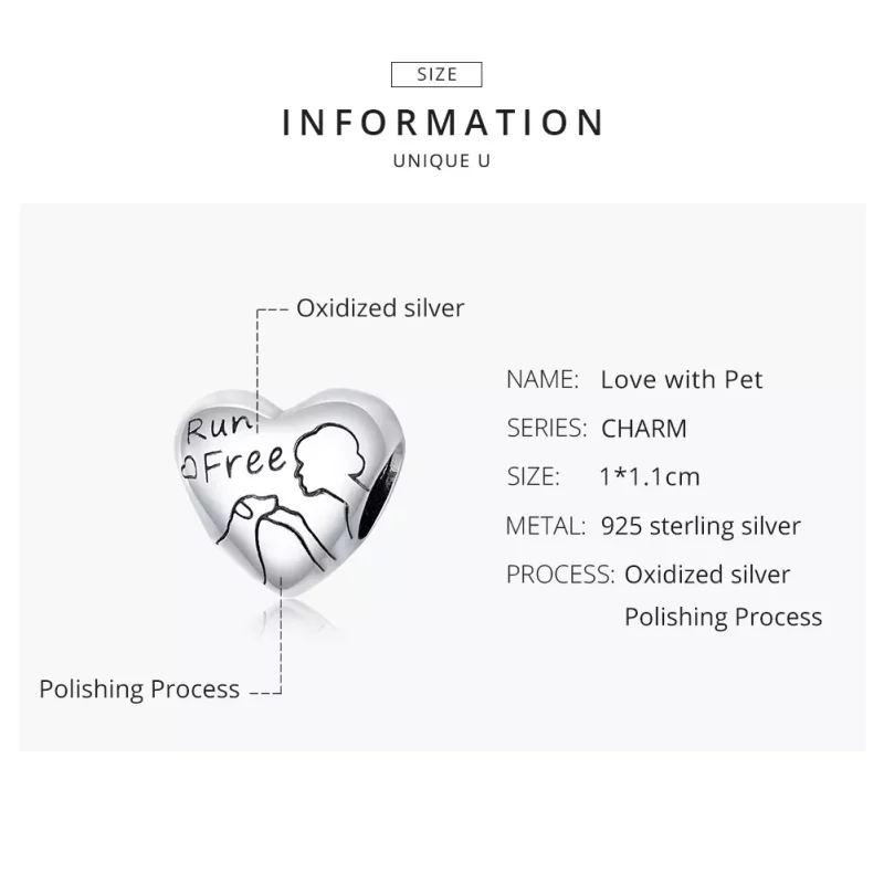 (imagen para) Charm de mamá perrita estilo Pandora en plata - SCC1679 - Ver 8