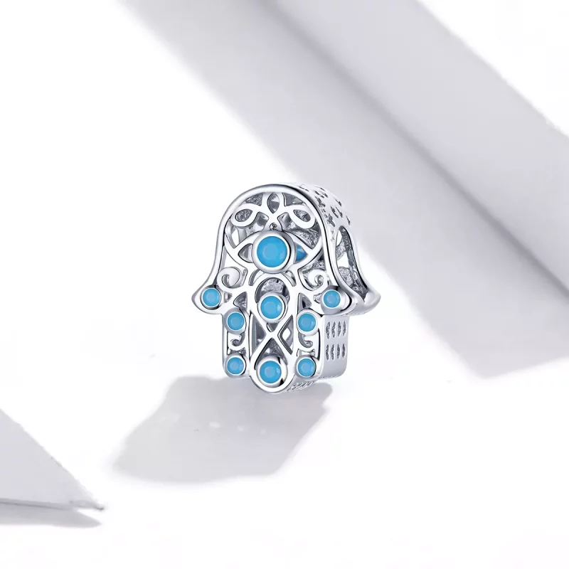 (imagen para) Charm de Mano de la Suerte en Plata Estilo Pandora - SCC1757 - Ver 2