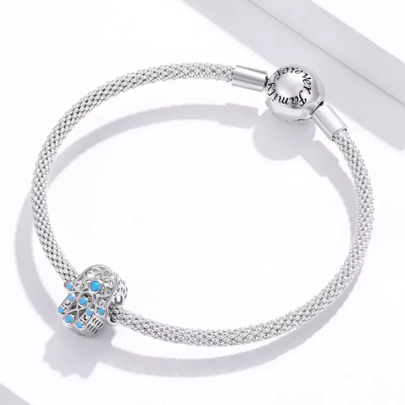 (imagen para) Charm de Mano de la Suerte en Plata Estilo Pandora - SCC1757 - Ver 3
