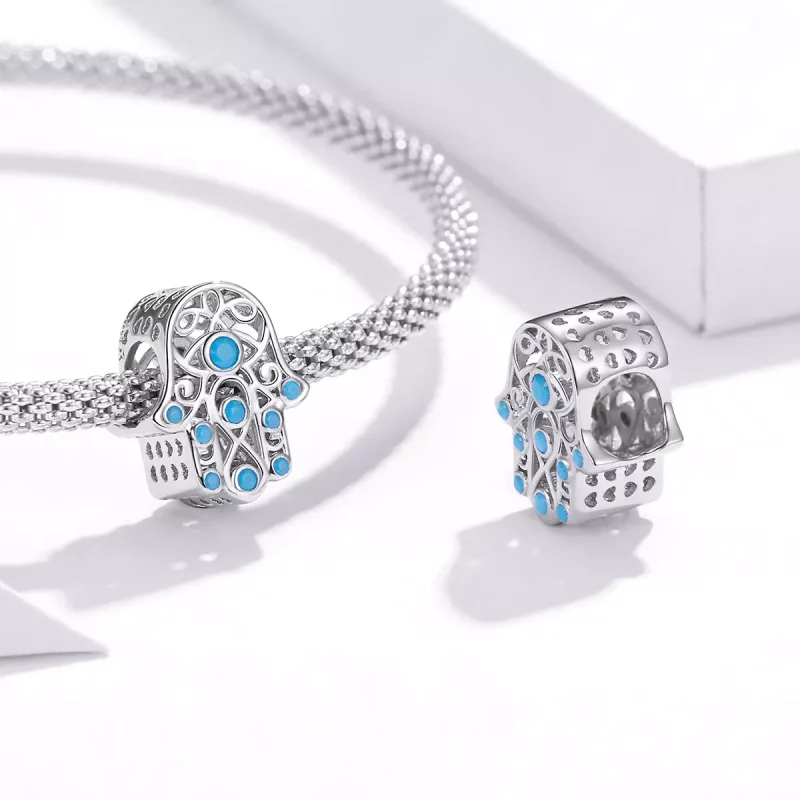 (imagen para) Charm de Mano de la Suerte en Plata Estilo Pandora - SCC1757 - Ver 4