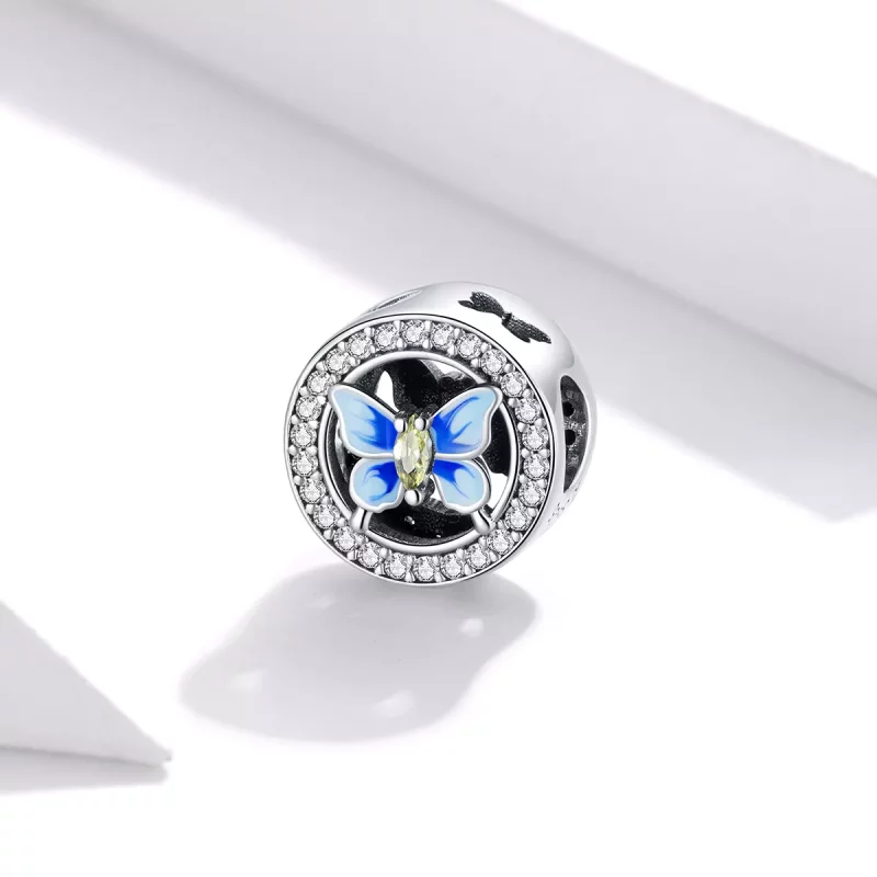 (imagen para) Charm de mariposa colorida estilo Pandora - SCC1682 - Ver 2
