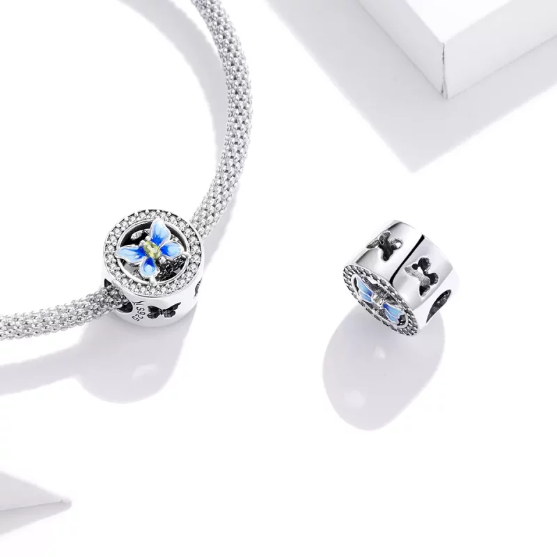 (imagen para) Charm de mariposa colorida estilo Pandora - SCC1682 - Ver 4