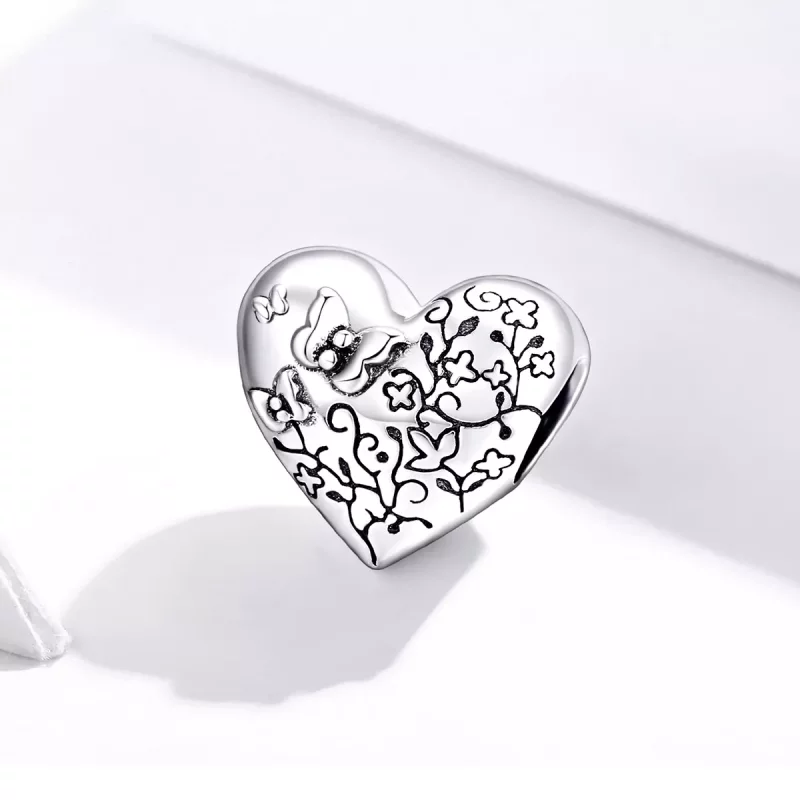 (imagen para) Charm de mariposa estilo Pandora con enredadera - SCC1603 - Ver 2