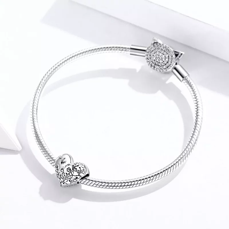 (imagen para) Charm de mariposa estilo Pandora con enredadera - SCC1603 - Ver 3